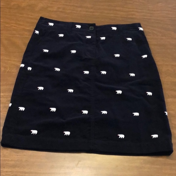 Talbots Dresses & Skirts - NWT Talbots Navy Blue Velvet Embroidered Polar Bear Skirt
